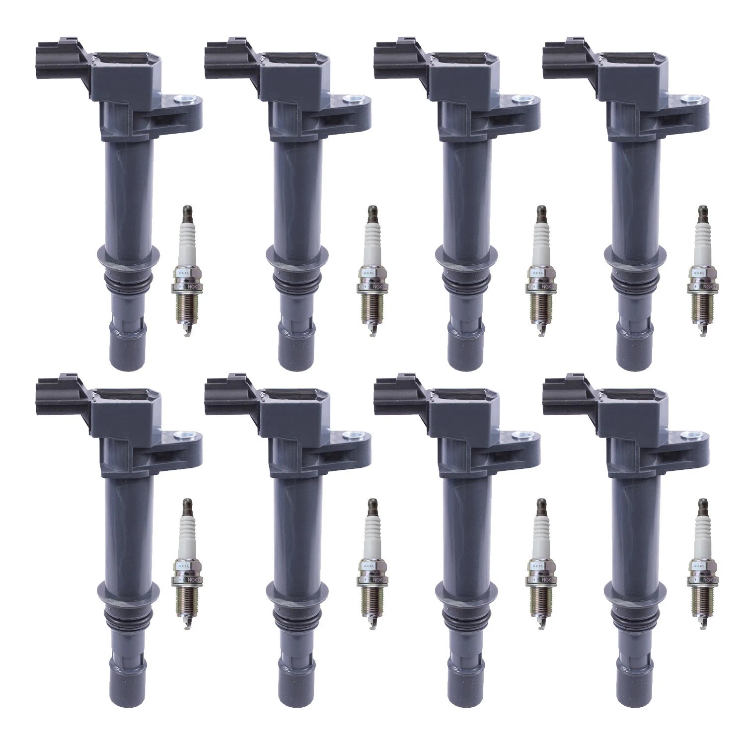 Set of 8 Ignition Coils & NGK Platinum Spark Plugs for Dakota Raider (1997–2004)