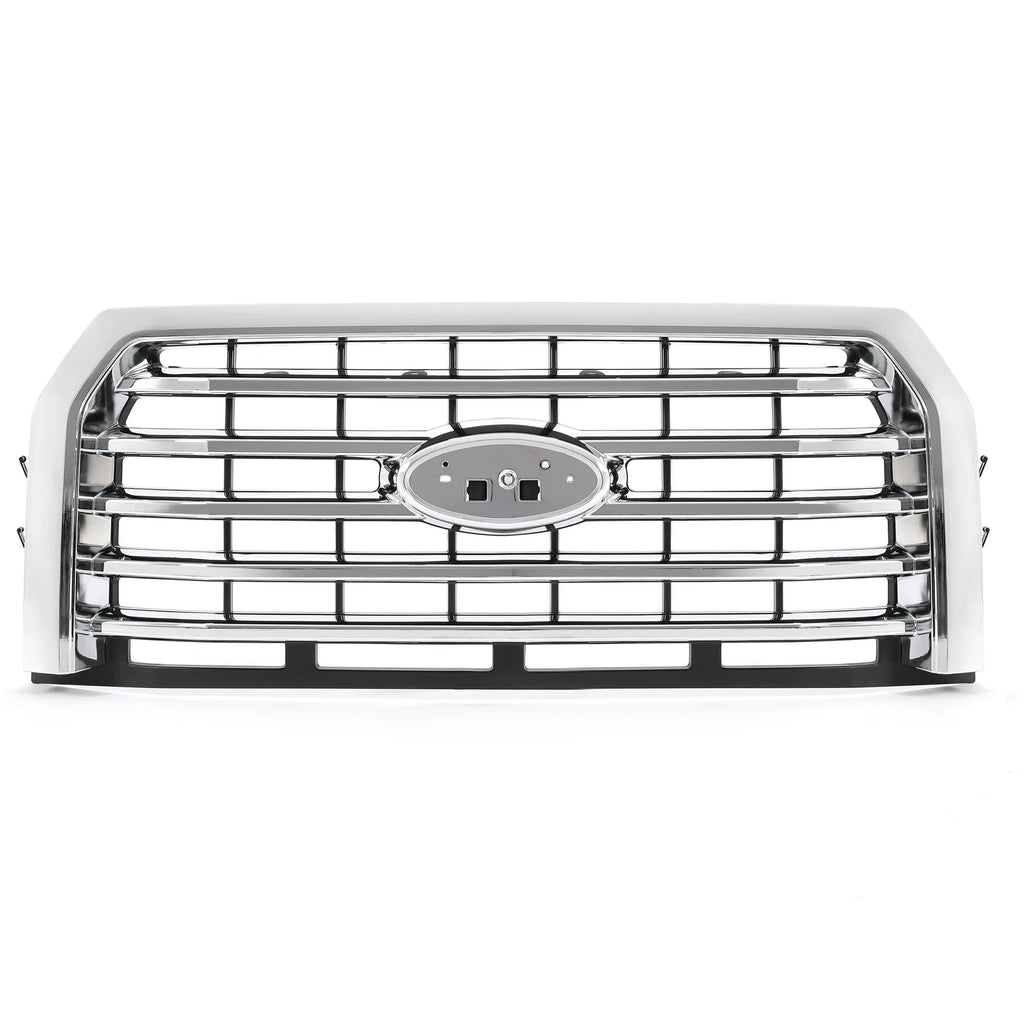 ABS Chrome Front Upper Bumper Grille for Ford F-150 (2015-2017)