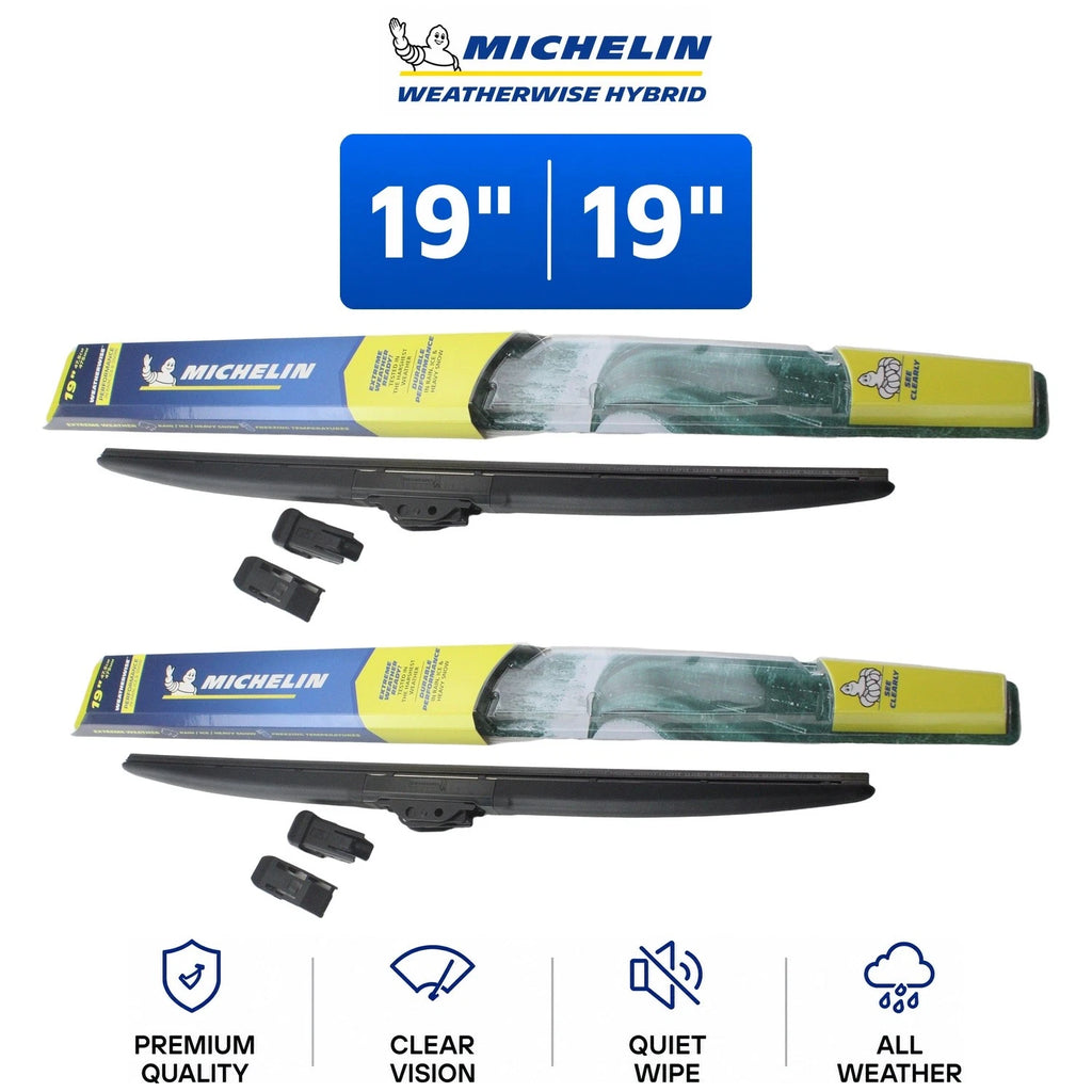 Set of 2 Wiper Blades for Dodge Nitro (2007–2011) - Michelin WeatherWise Hybrid 19"