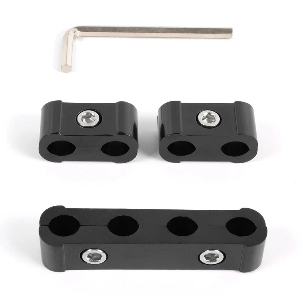 Set of 3 Black Engine Spark Plug Wire Separator Clamps for Automotive