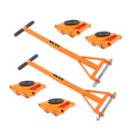 Set of 4 Heavy Duty Machinery Skates Dolly 6T with 360° Rotation