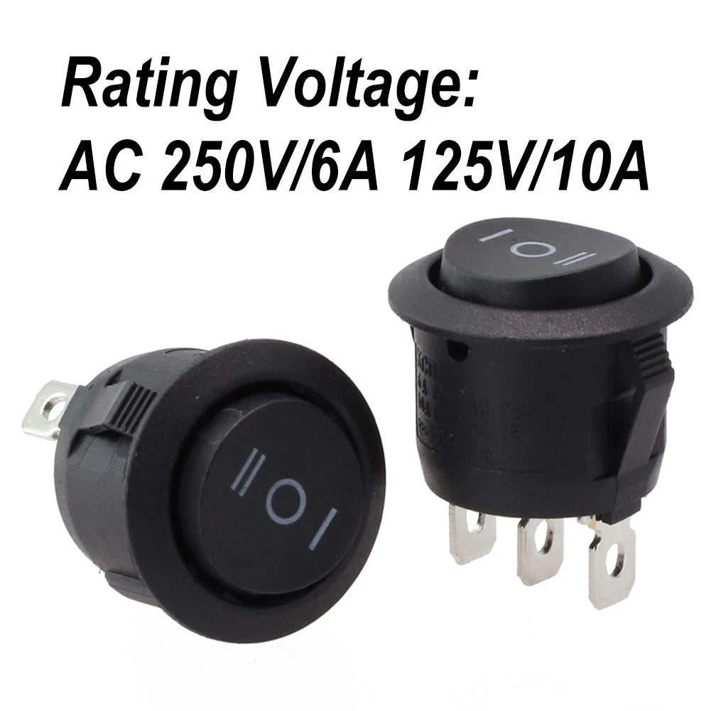 Set of 5 Rocker Switches for Universal Applications (20mm, 3 Pins)