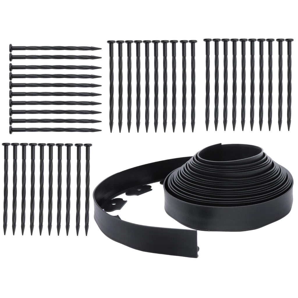 Lawn Border Edging Kit for Garden (40FT, 40 Anchoring Spikes)
