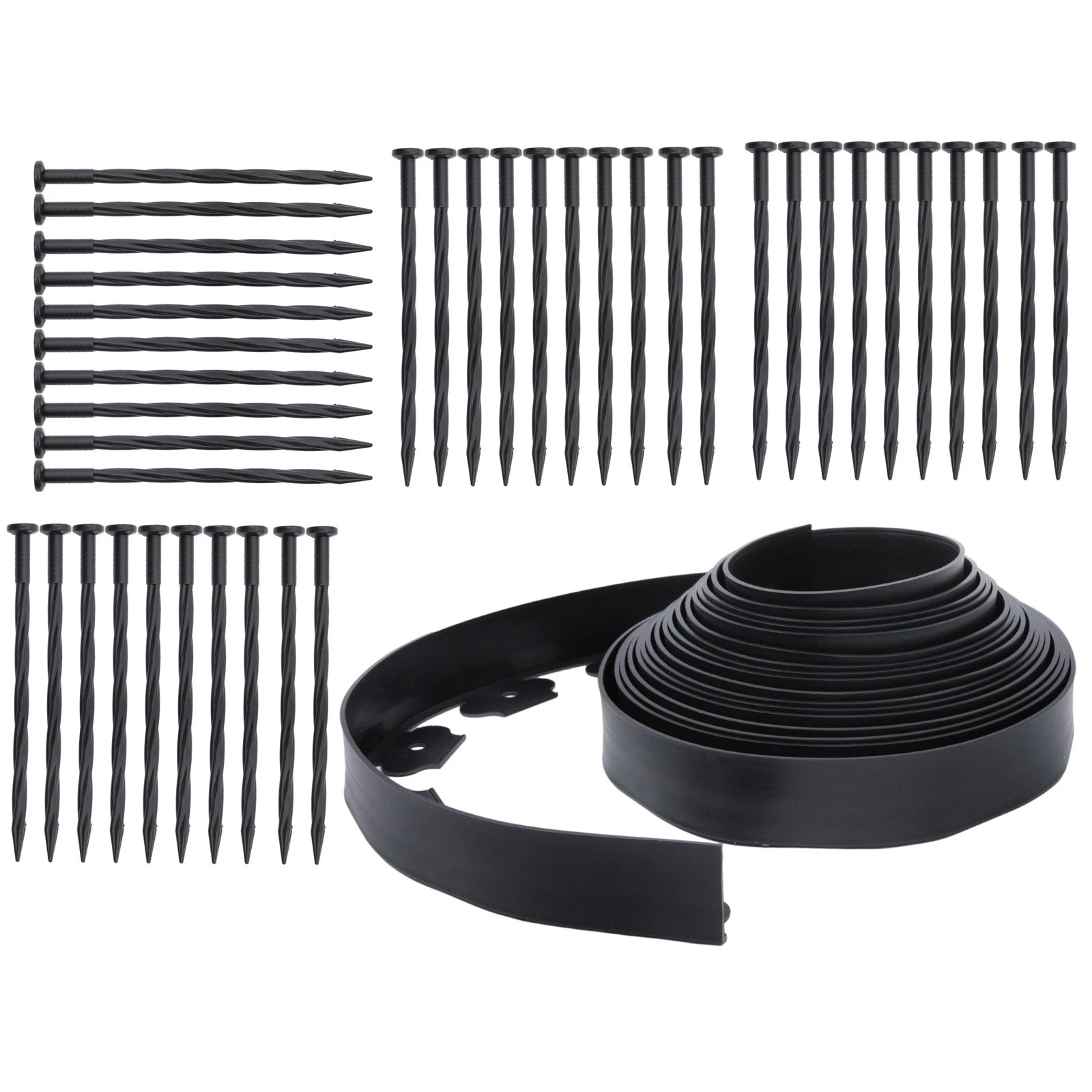 Lawn Border Edging Kit for Garden (40FT, 40 Anchoring Spikes)