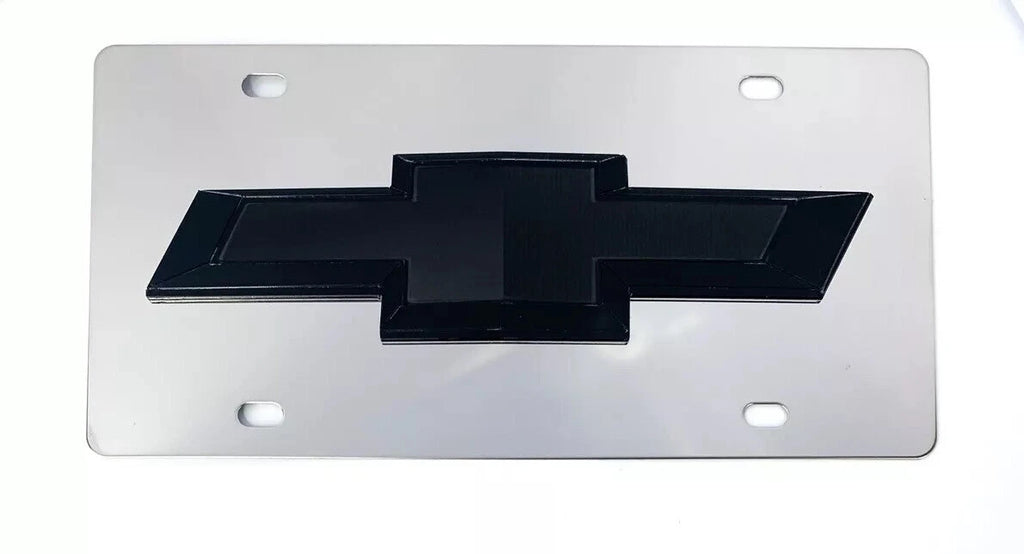 Chrome Bowtie Emblem License Plate Frame with Logo for Chevy (1999–2014)