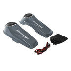 6.5" Speaker Saddlebag Lids for Harley Touring Road King (2014–2024) Gunship Gray