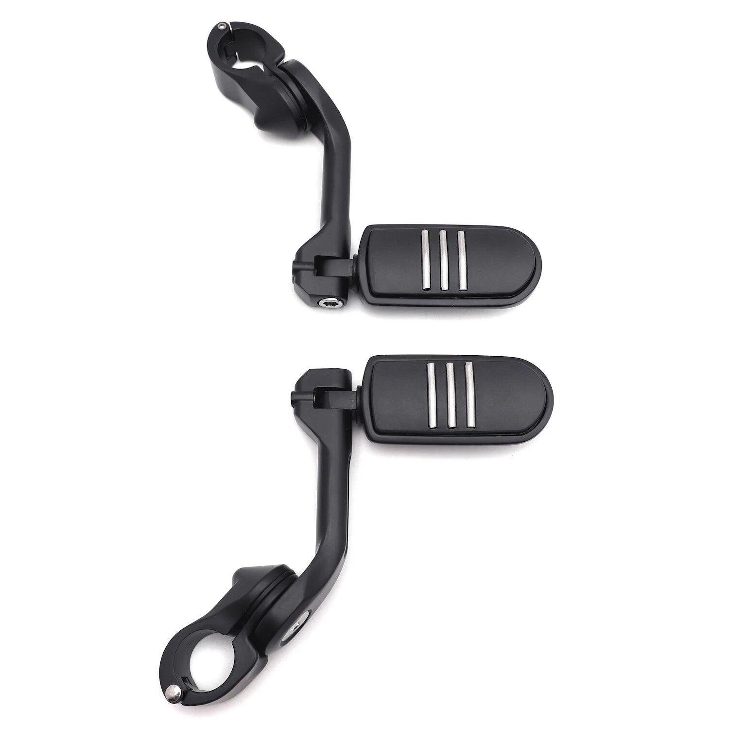 5" Long Foot Peg Kit for Harley Road King, Sportster 120 (Fits 1.25" Engine Guard)