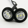 4x White Round LED Bullet Button Side Marker Lights for Car Truck Trailer DC 12V