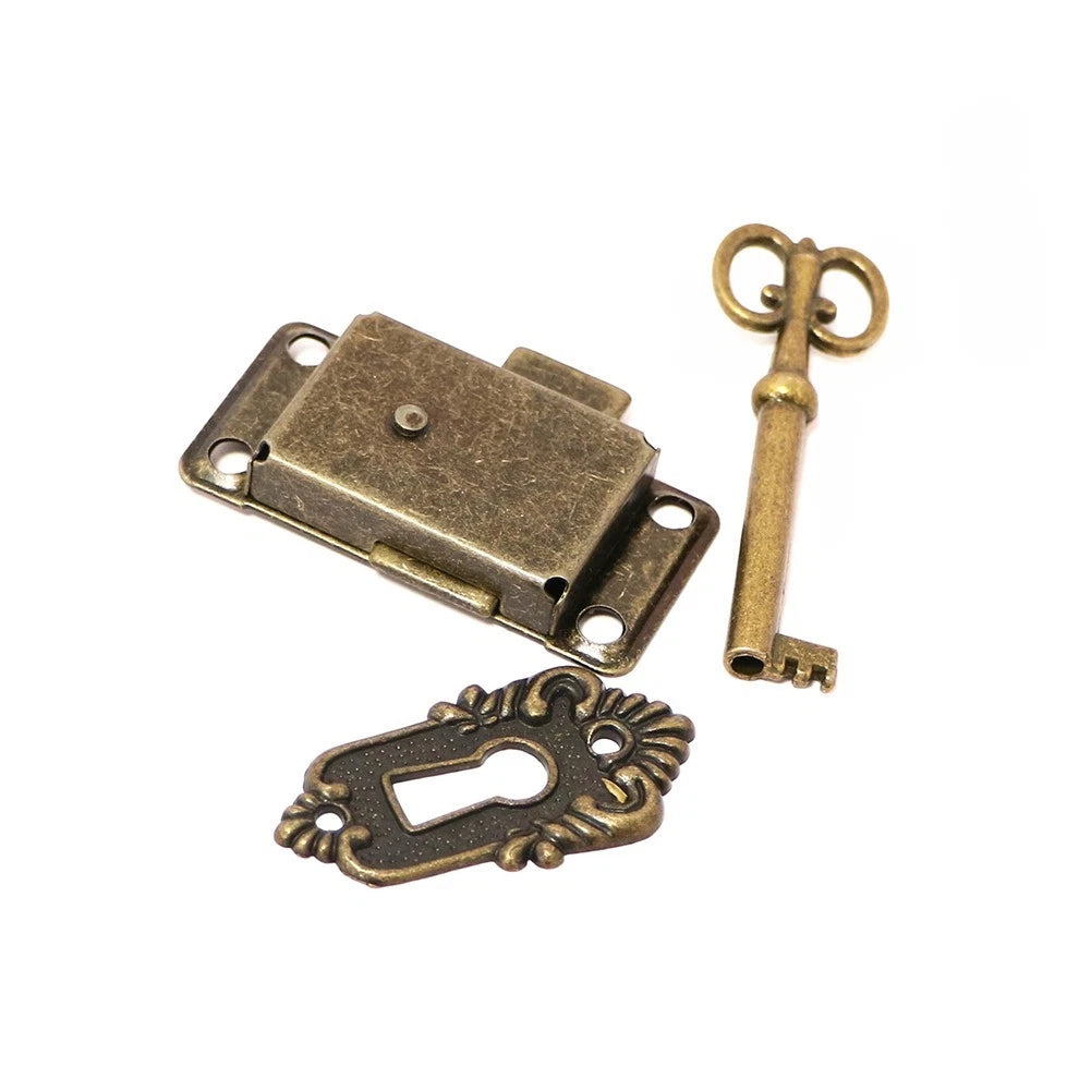 2X Cabinet Door Locks for Vintage Wooden Box, Jewellery Box