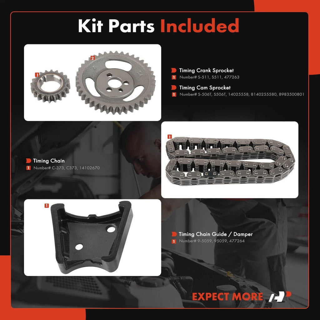 4X Timing Chain Kit for Jeep Cherokee (1984-1986)