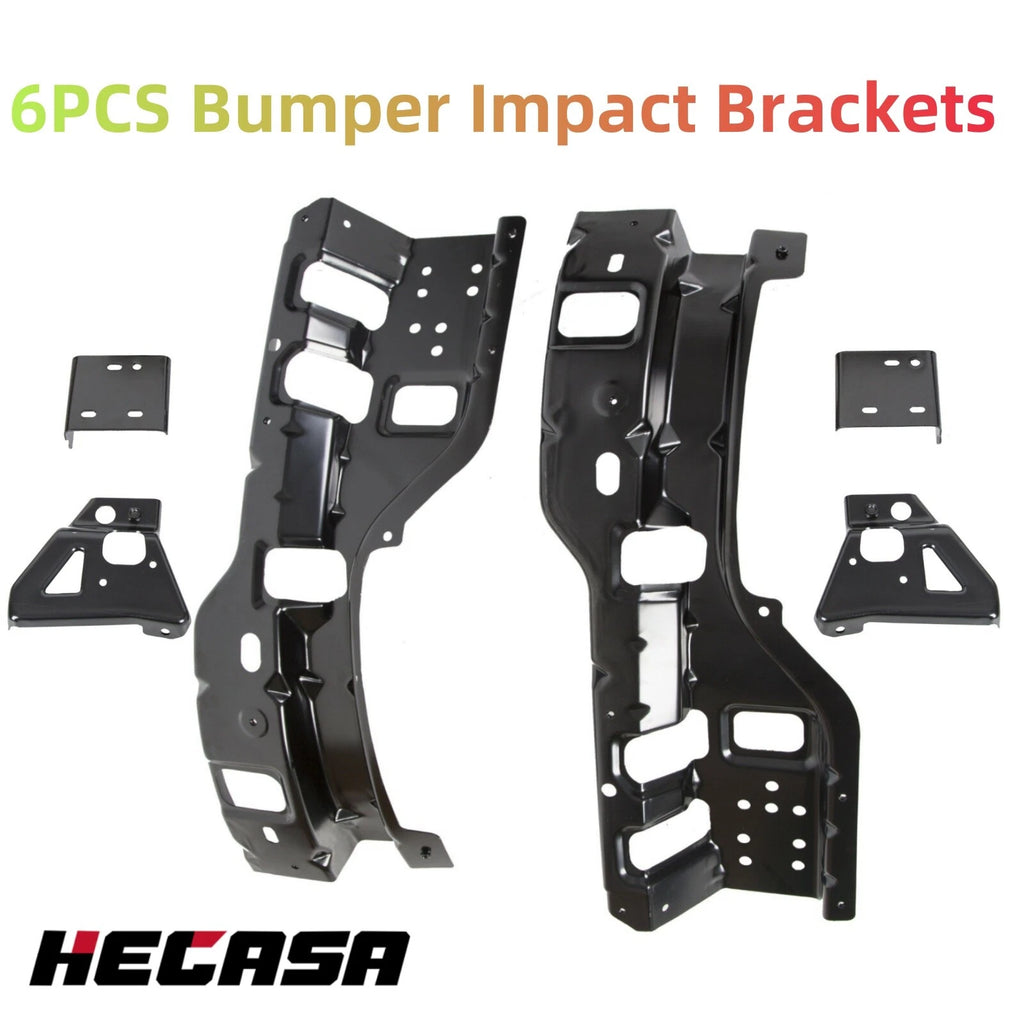 Set of 6 Front Bumper Impact Brackets for Silverado 2500HD 3500HD (2011–2014)