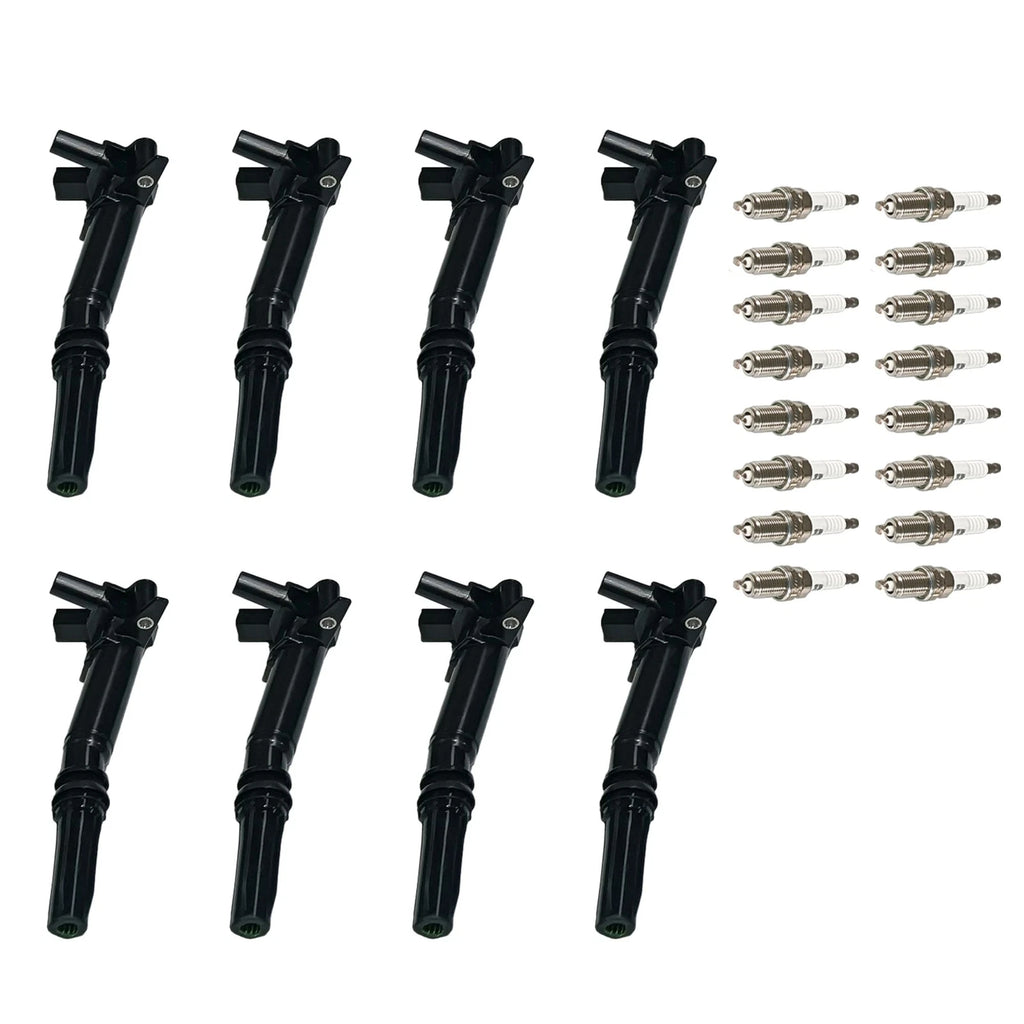 8X Ignition Coil and Spark Plug for Ford F150 F250 F350 (2010–2017)