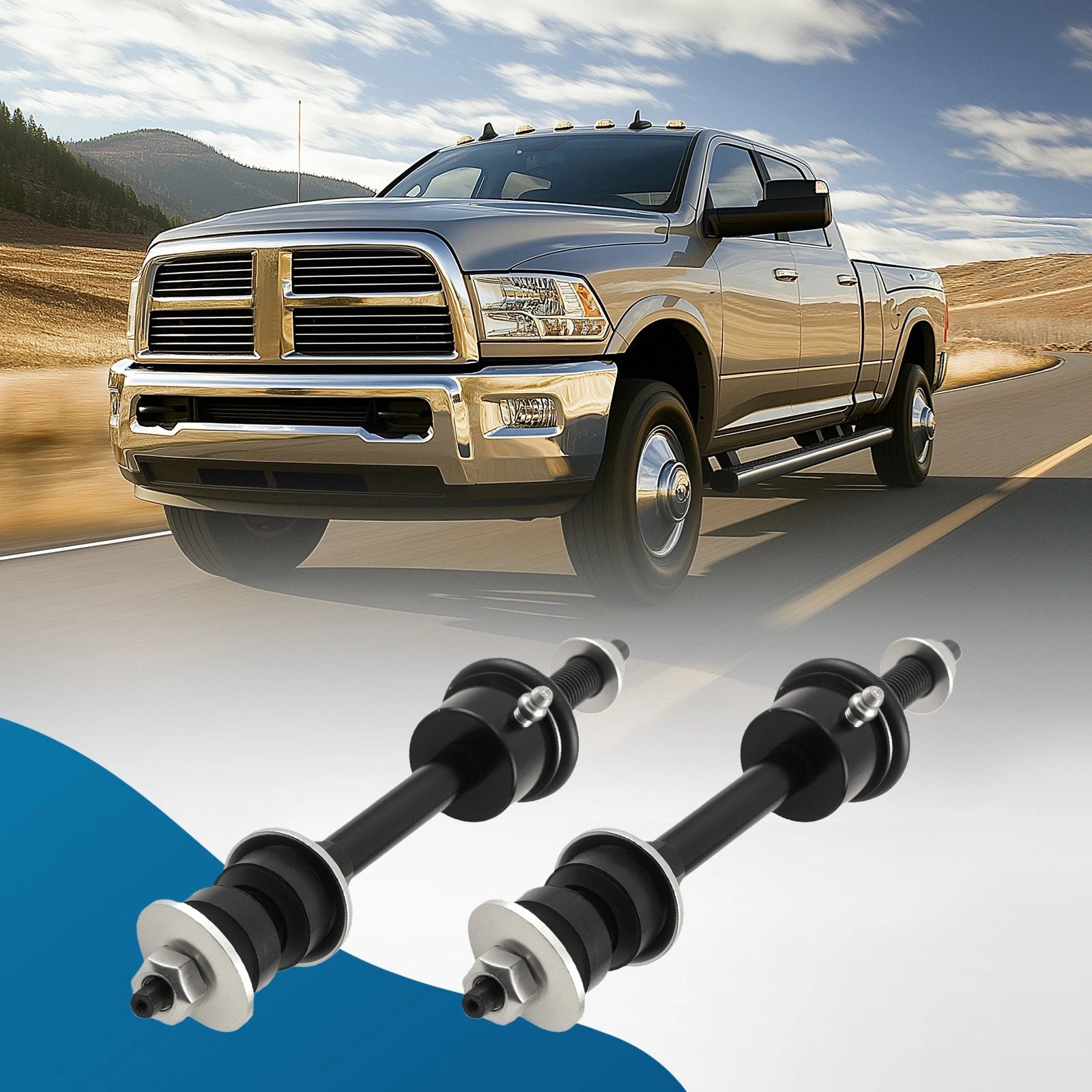 Pair Front Sway Bar Links for Dodge Ram 1500 2500 3500 (2002–2012)