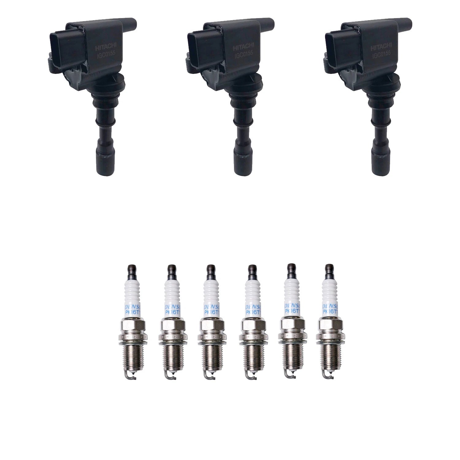 Set of 3 Ignition Coils & 6 Denso Platinum Spark Plugs for Sedona XG350 (2002–2006)