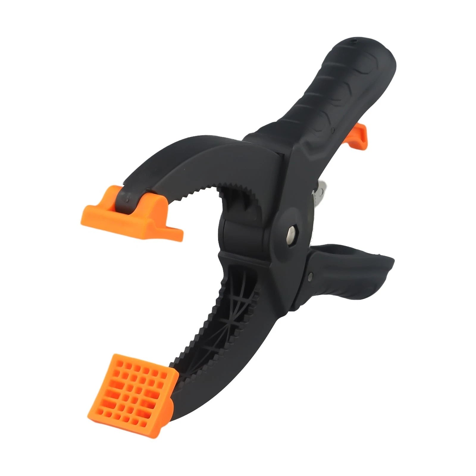 Adjustable Ratcheting Hand Clamps Set of 2 Quick Release Grip Black Orange