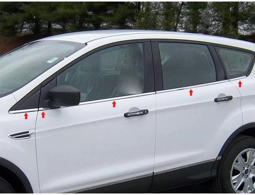 10p Luxury FX Chrome .625' Window Sill Face Trim For 2013-2019 Ford Escape