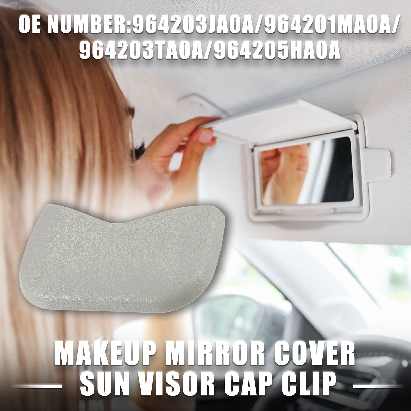 Makeup Mirror Cover Sun Visor Cap Clip for Nissan (No.964203JA0A)