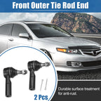 2X Front Outer Tie Rod End Links ES3713 for Toyota Matrix (2003–2008)