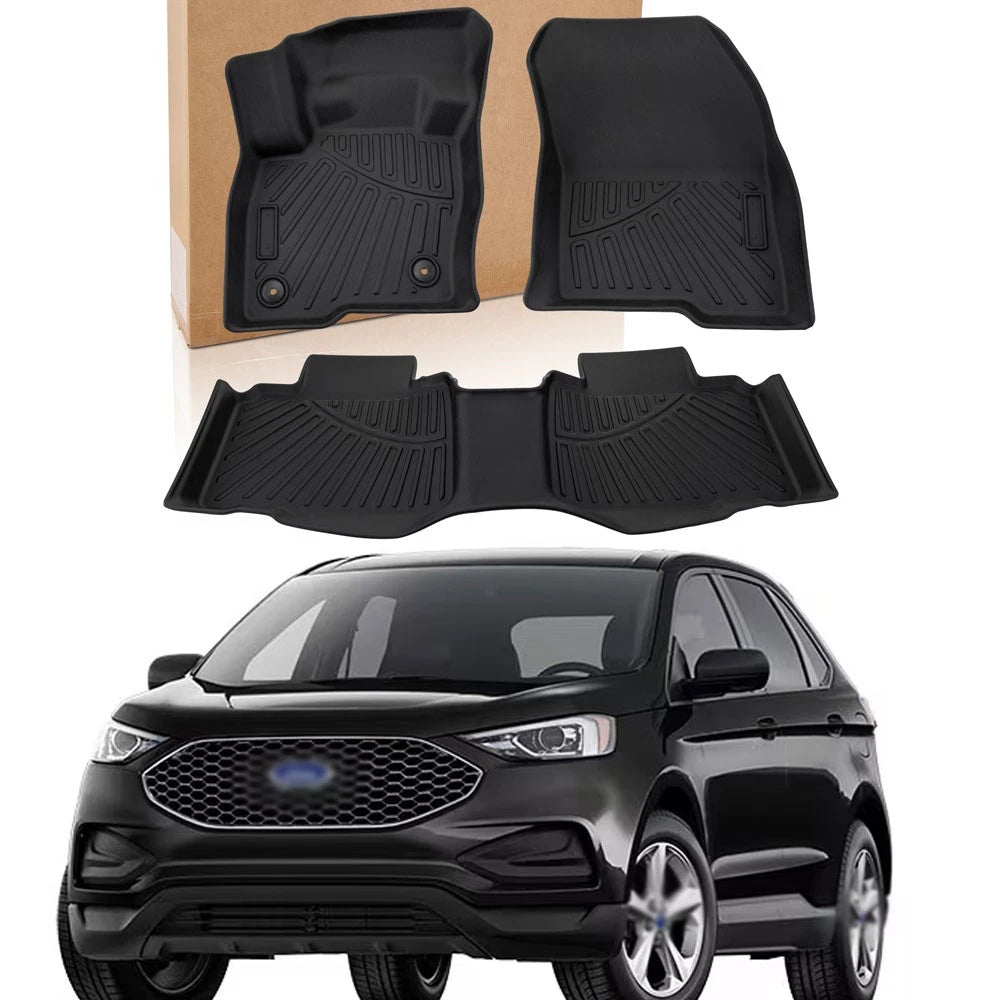 Set of 2 Front Rear Floor Mats Liner for Ford Edge (2015–2024)