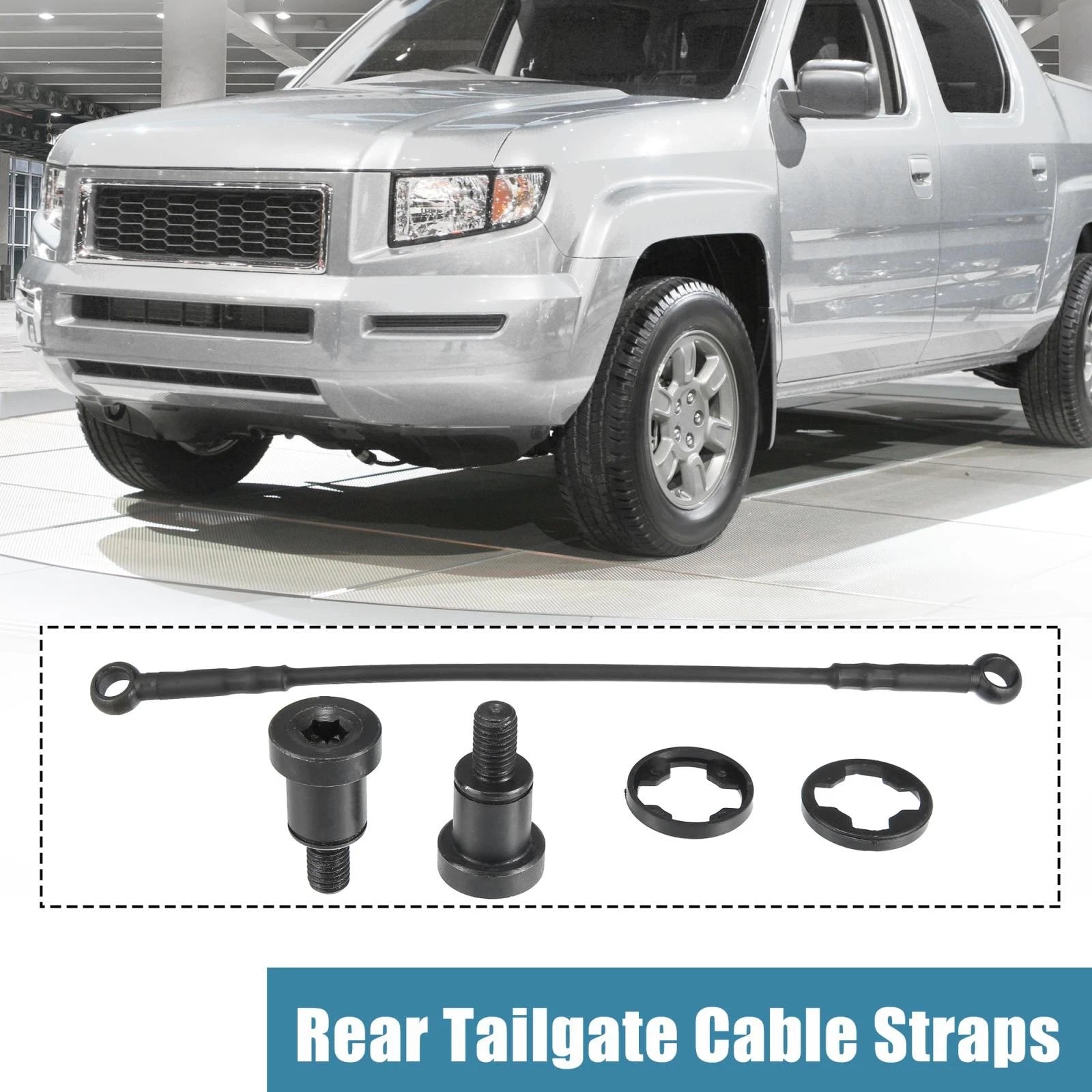 Set of 2 Rear Tailgate Cable Supports with Bolts for Honda Ridgeline (2006–2014)