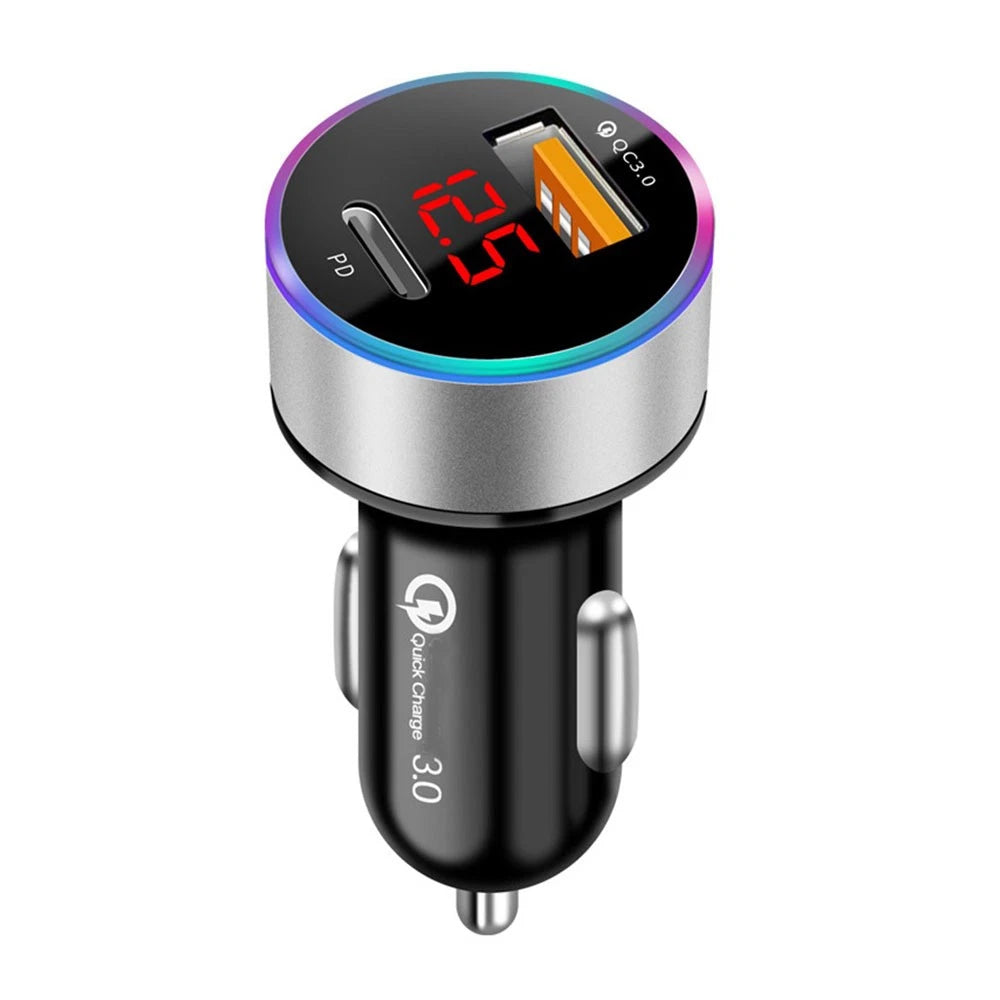 USB C Car Charger Dual Port for Universal Vehicles (Fast Charging)