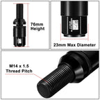 20Pcs Closed End Lug Nuts M14x1.5 for J2 (Black)