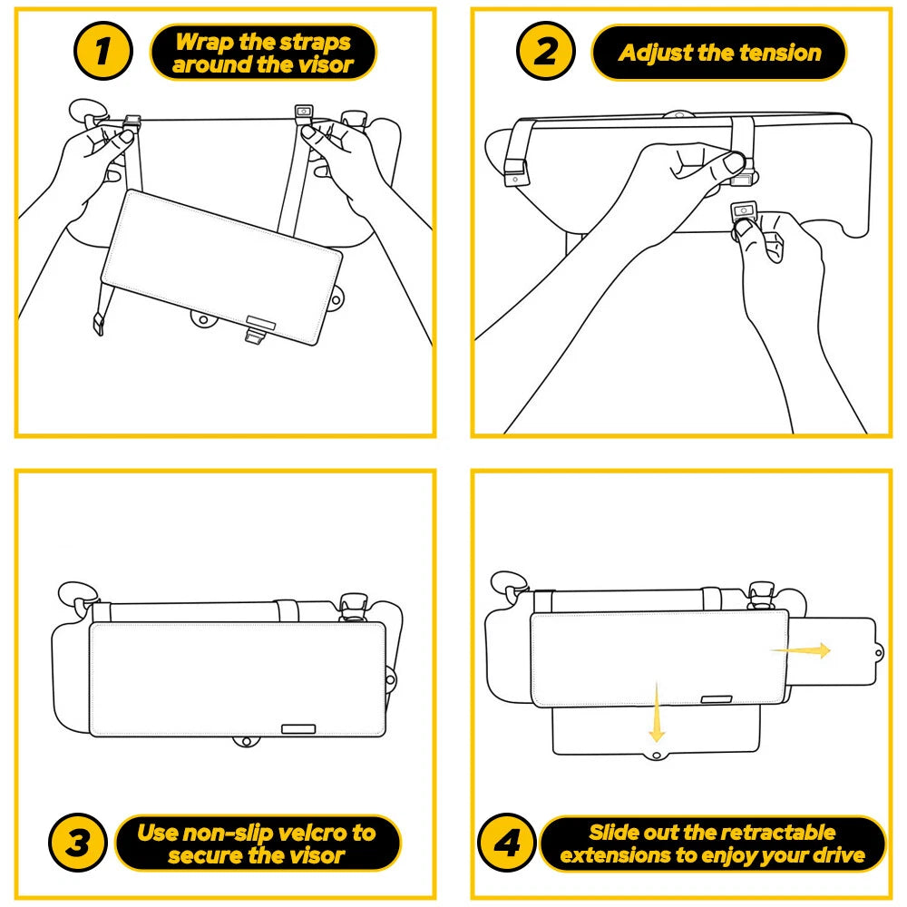 Sun Visor Extension for Truck Front Side Window