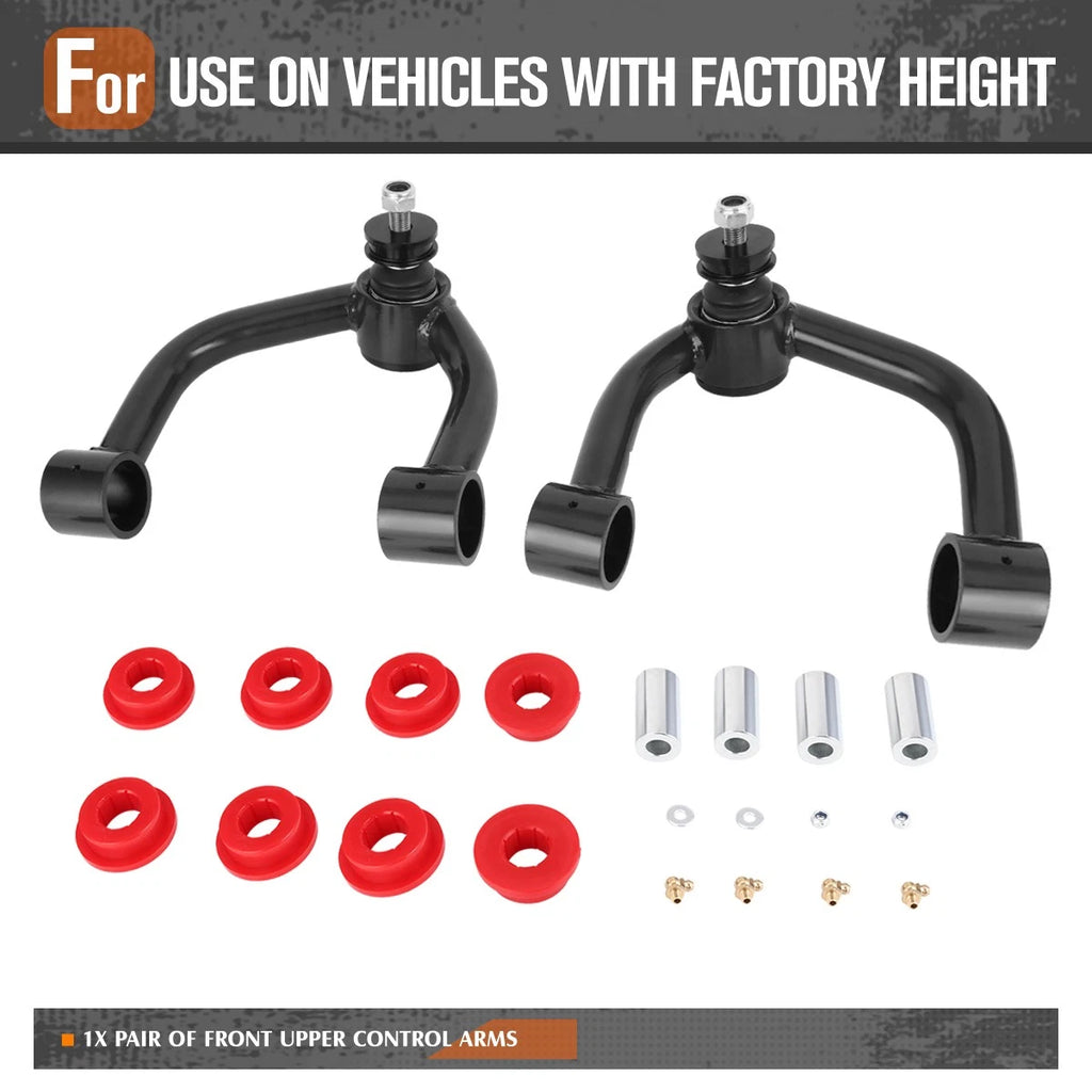 Set of 2 DOM Steel Tubular Front Upper Control Arms for Toyota Tundra Sequoia (2000–2007)