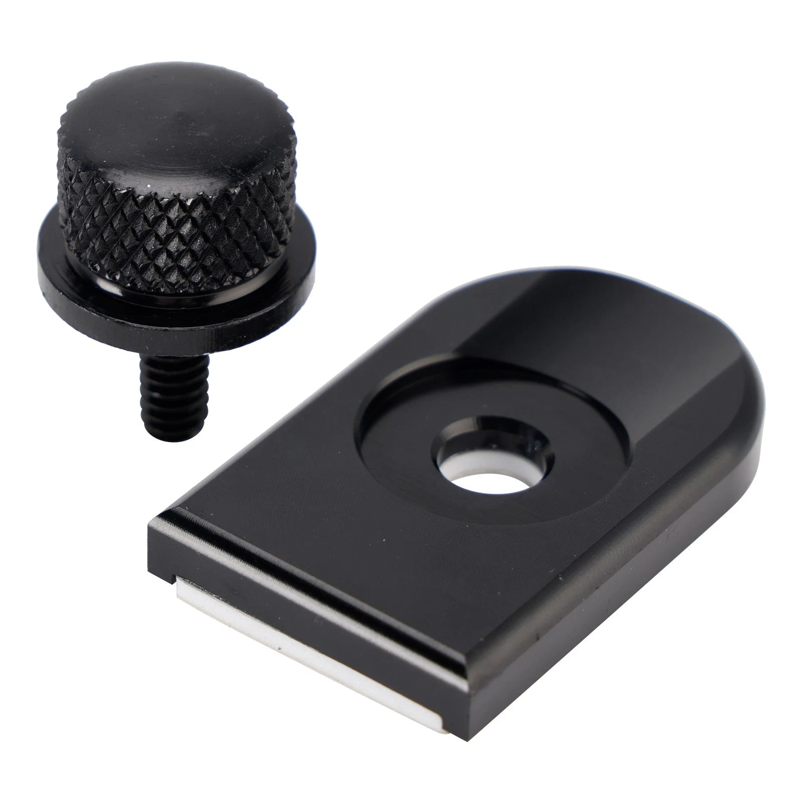 Knurled Seat Screw Bolt Mount Knob Cover for Harley Touring Softail Dyna (1996–2023)