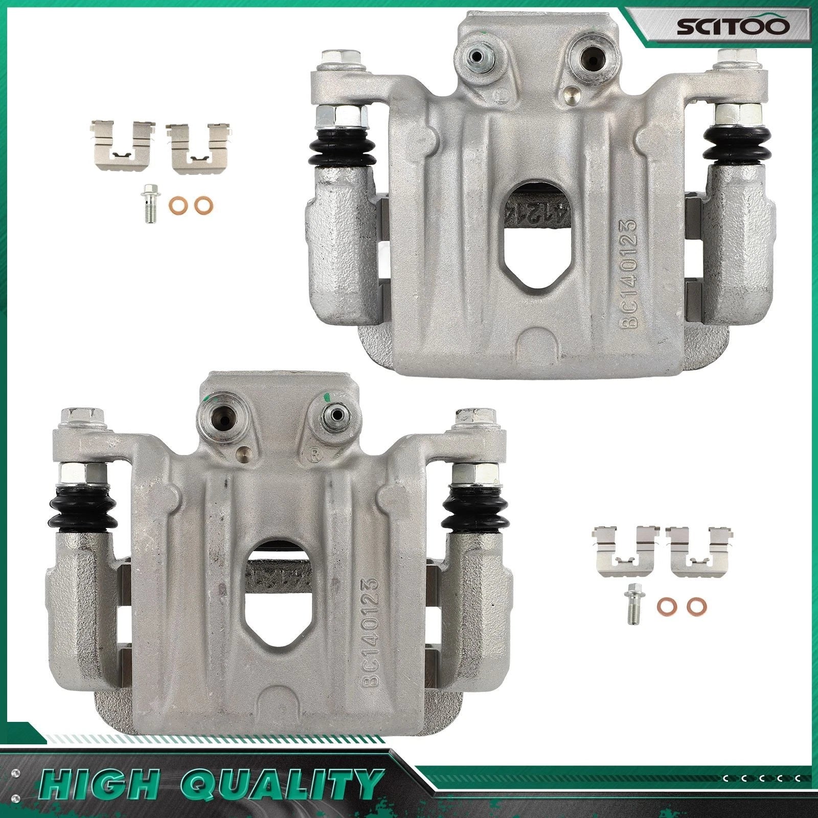 Rear Brake Calipers w/ Bracket for Hyundai Santa Fe (2010–2012)