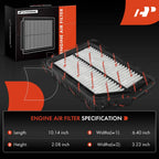 2 Engine & Activated Carbon Cabin Air Filters for Hyundai Elantra GT (2013–2017)