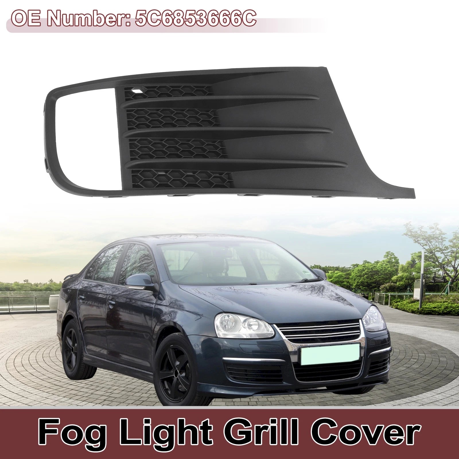 1 Pc Fog Light Grill for Volkswagen Jetta (2012–2014) No. 5C6853666C