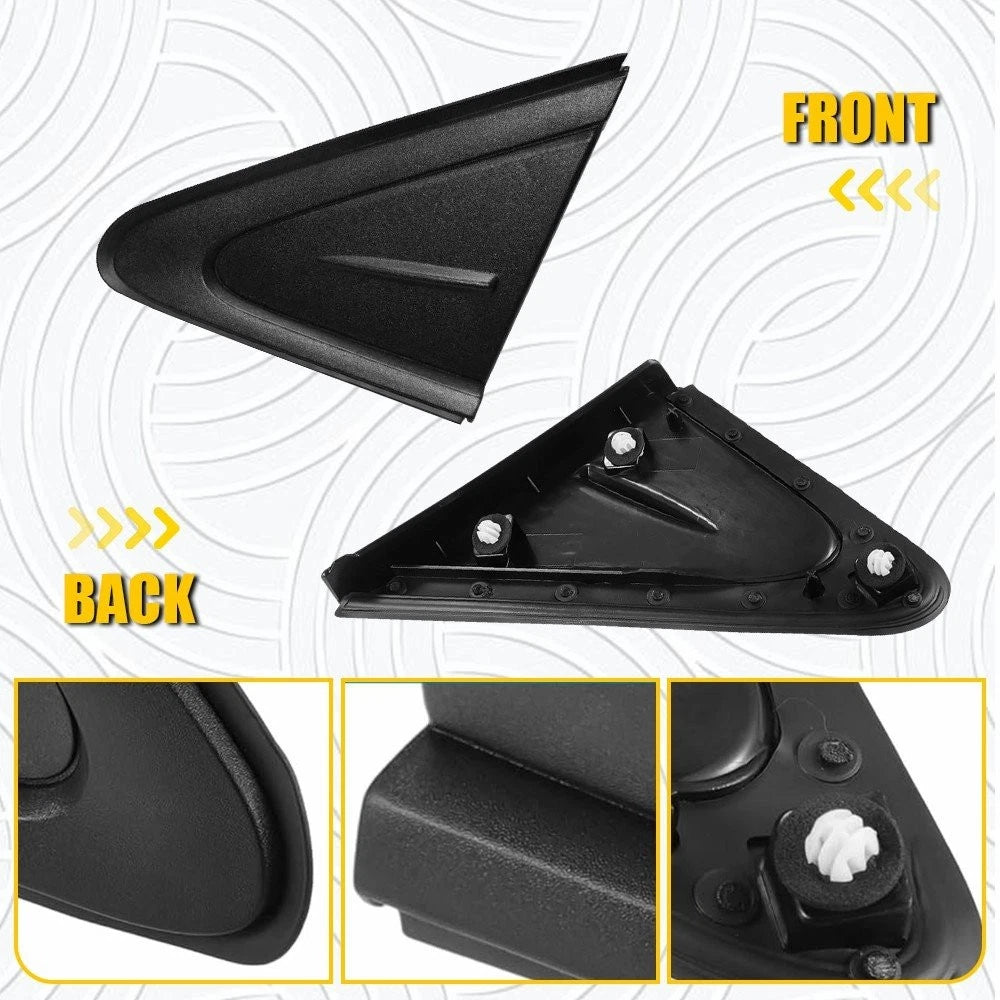 2pcs Side Mirror Fender Corner Triangle Cover Trim for Toyota Corolla (2019–2021)
