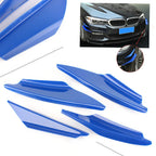 Universal ABS Plastic Front Bumper Canards Splitter Fins Spoiler for Car
