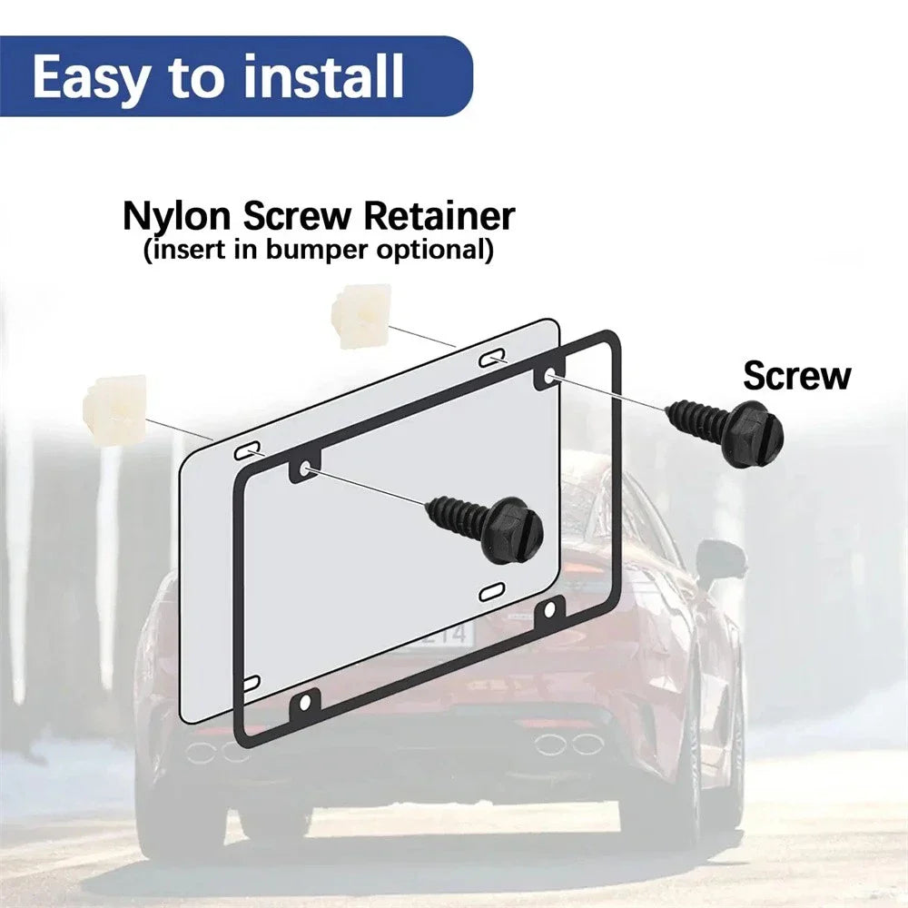 License Plate Screws & Tag Mounting Hardware Clips for Car Truck