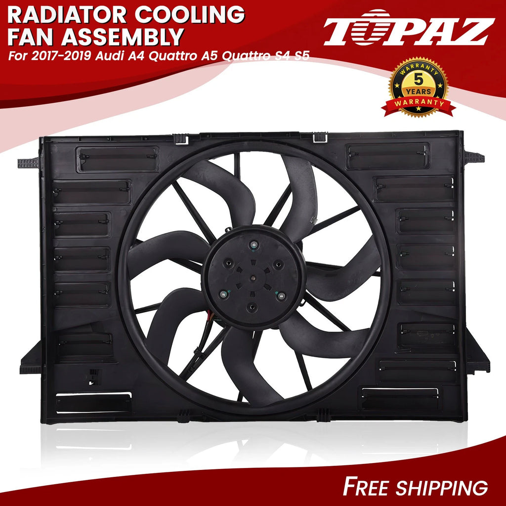 Radiator Cooling Fan Assembly for Audi A4 A5 S4 S5 (2017–2019)