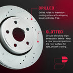 Ceramic Pads and Drilled Slotted Rotors for Dodge Durango (2011-2020)