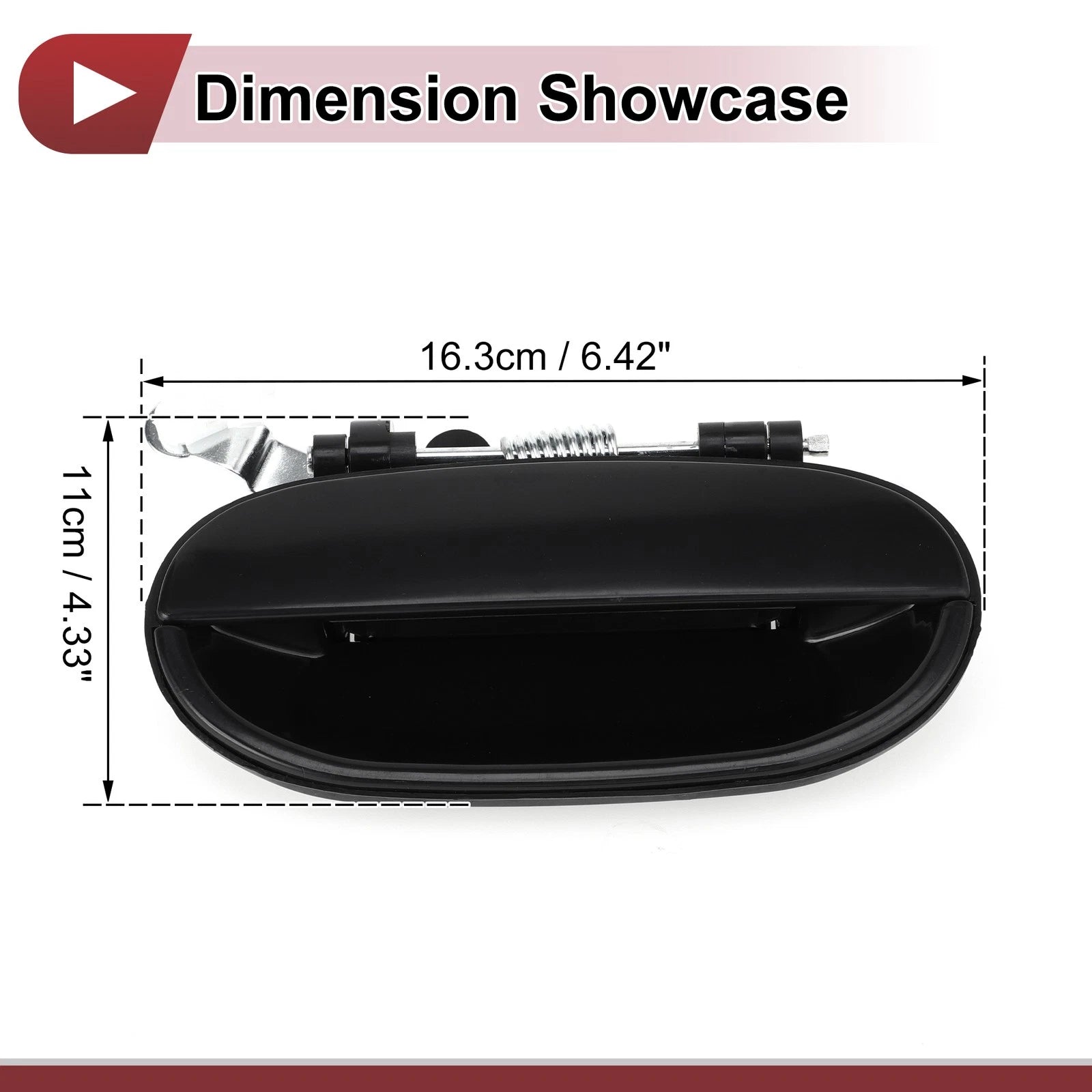 Car Exterior Door Handle for Hyundai Accent (2010–2017) No. 8265022000 Black ABS