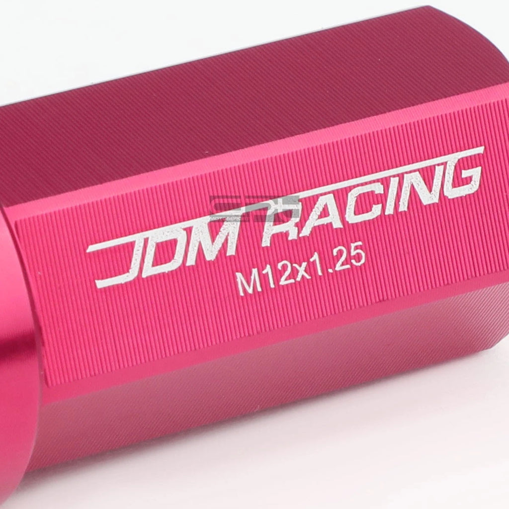 20 PCS Closed End M12x1.25 Pink Aluminum Lug Nuts for JDM Vehicles