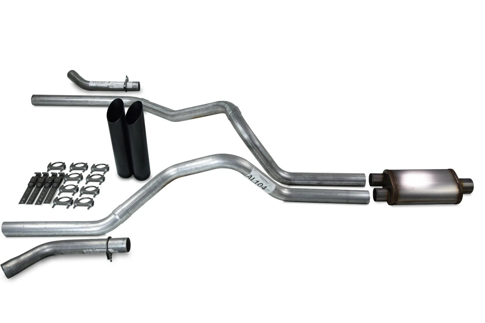 2.5" Dual Exhaust Kit for Dodge Ram 1500 (2009–2018) - Stainless, Black Tip