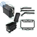 2X Hard Saddlebags for Motorcycle Tour Trunk Luggage & Mounting Bracket 36L