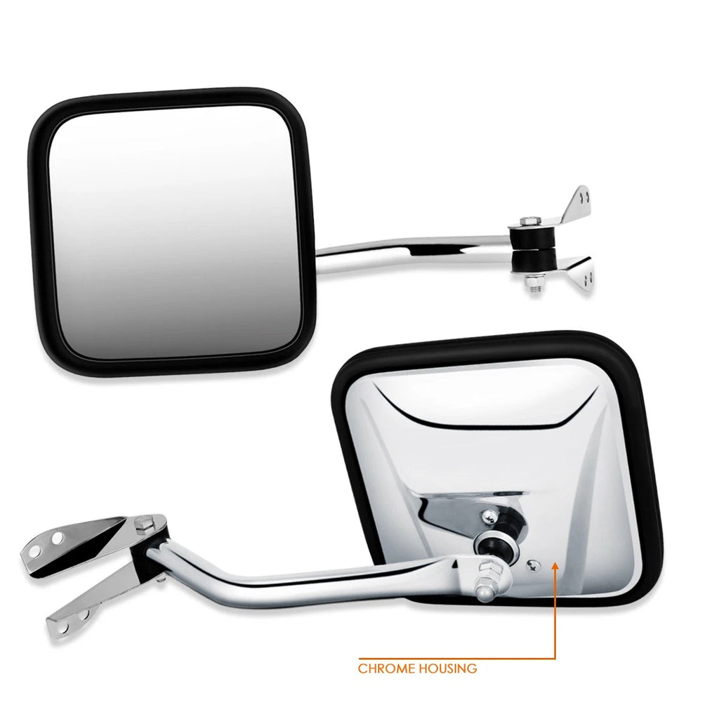 OE Style Manual Side Rear View Door Mirror Left for Jeep CJ3/CJ5/CJ6/CJ7 (1960–1986)