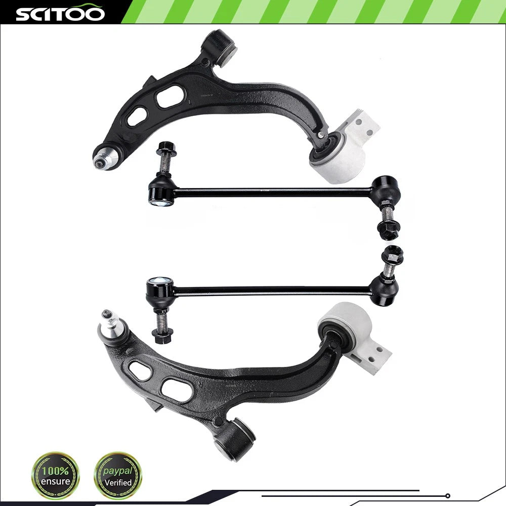 Set of 4 Front Control Arm Ball Joint Sway Bar Link for Ford Flex (2013–2018)