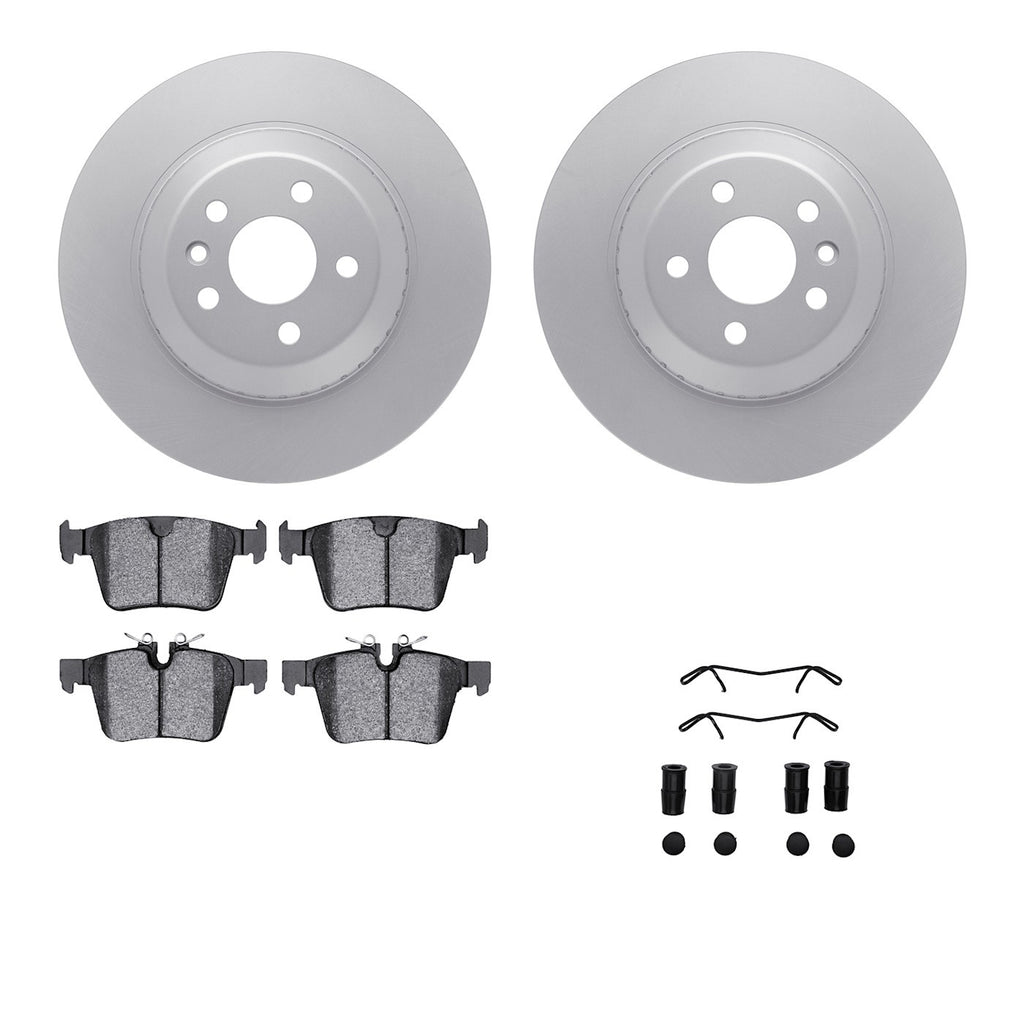Set of 2 Brake Disc and Pad Kits for Land Rover