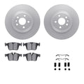 Set of 2 Brake Disc and Pad Kits for Land Rover