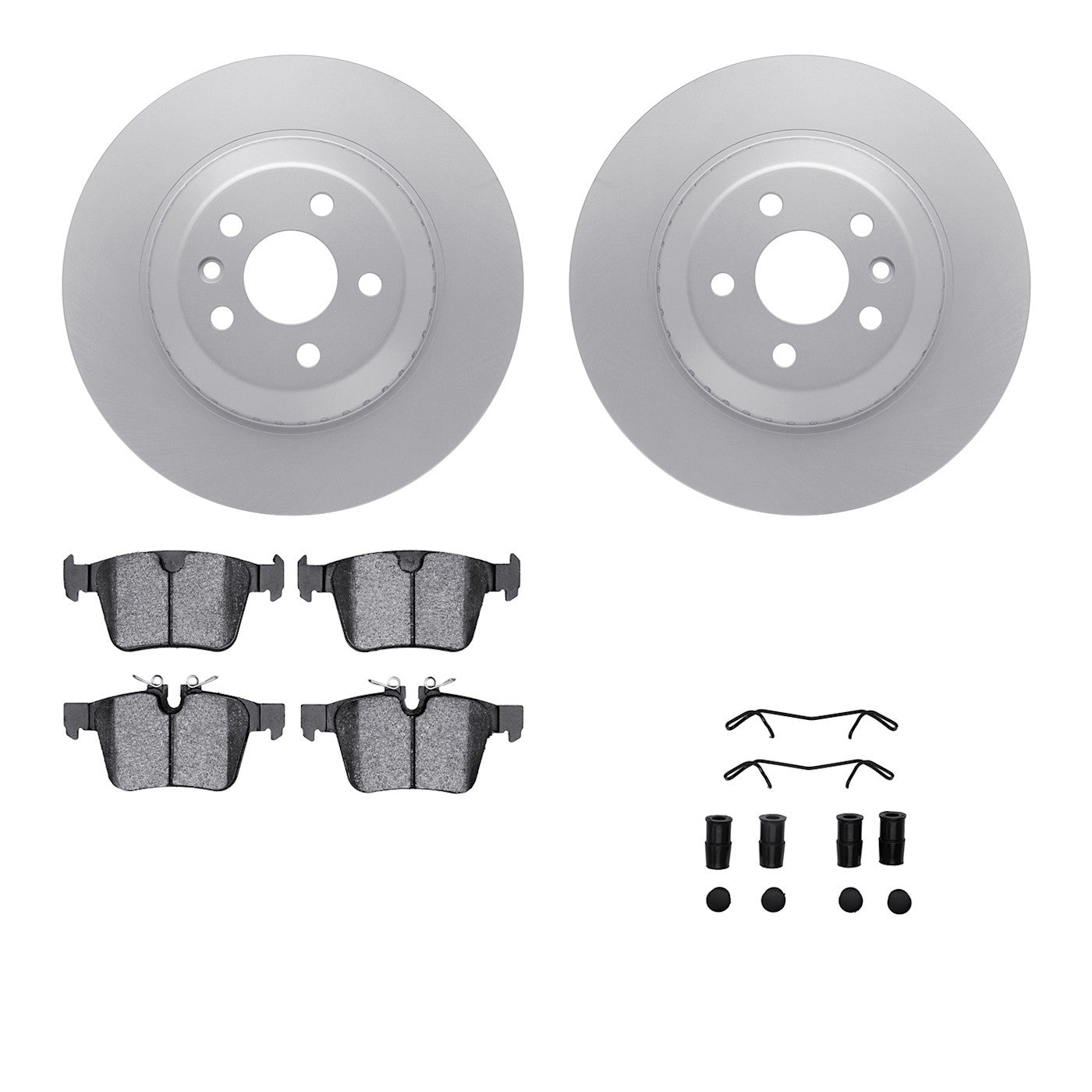 Set of 2 Brake Disc and Pad Kits for Land Rover