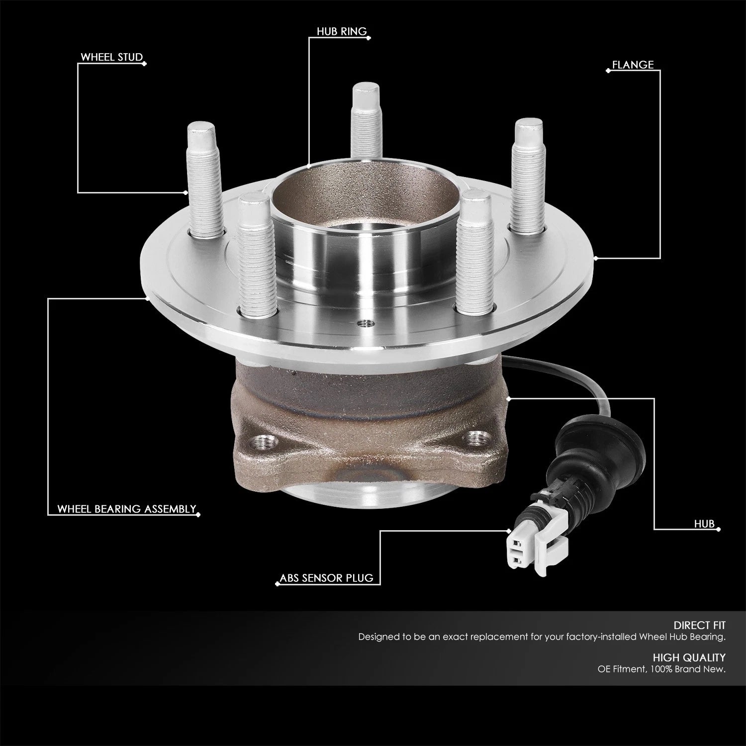 Wheel Bearing & Hub for Chevrolet Equinox Torrent Vue XL7 (2007–2010)