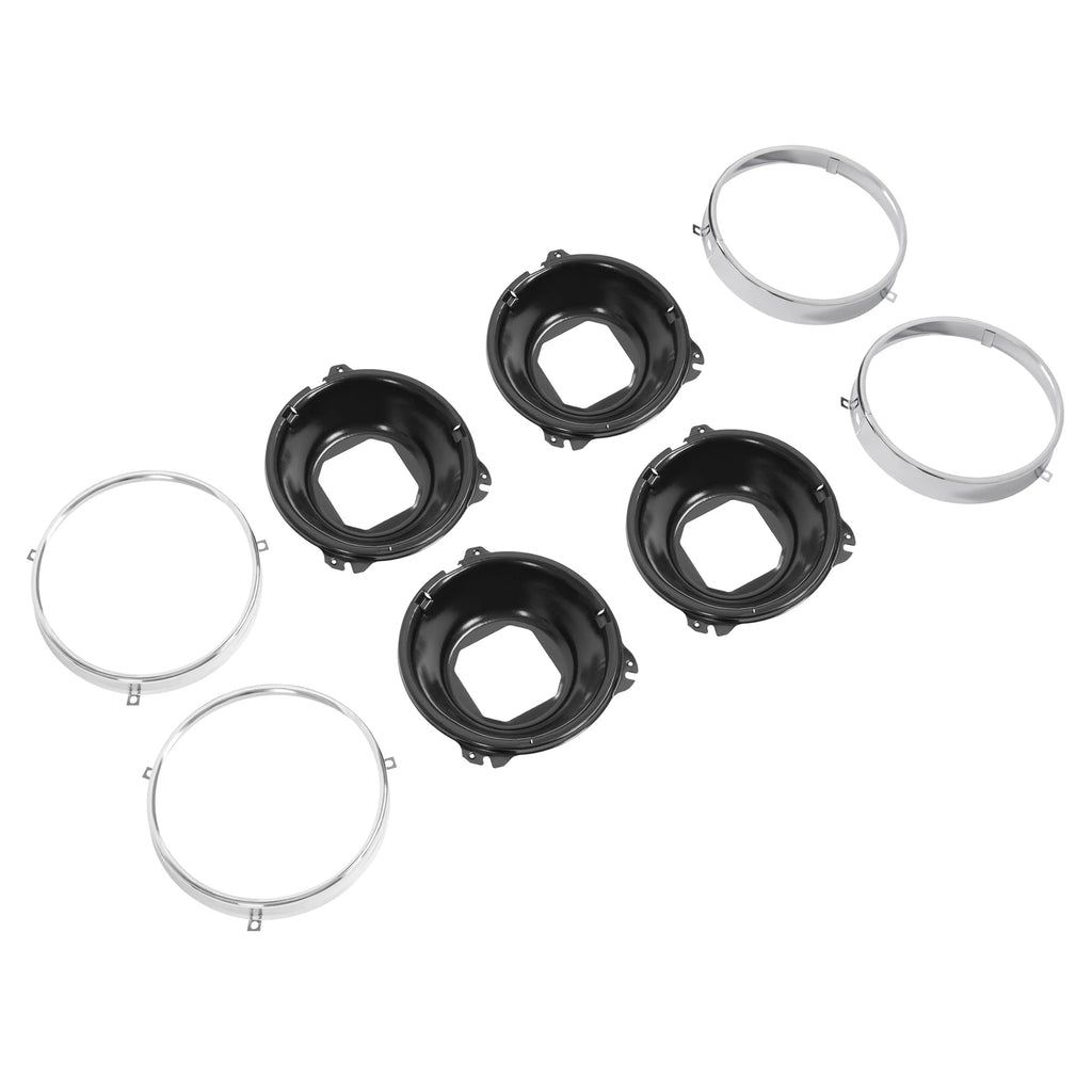 Headlight Rings & Lamp Buckets Set for Chevy Chevelle/Impala (1964-1972)