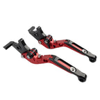 Red Extendable Brake Clutch Levers for Kawasaki Ninja 650R ER6F ER6N (2006-2018)