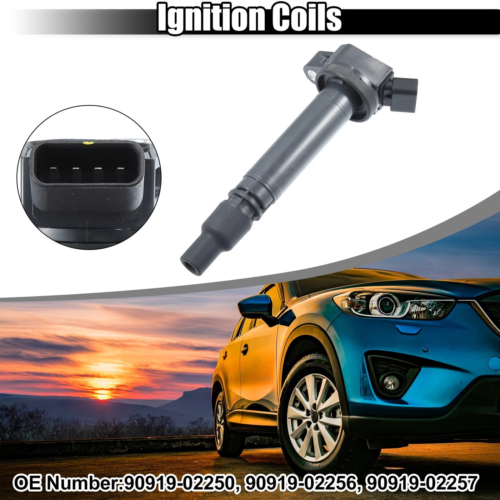 Set of 4 Ignition Coils for Toyota 4Runner (2010–2022) 90919-02250
